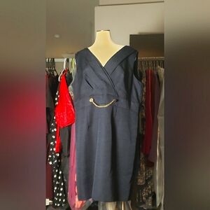 NWOT Tahari ASL Navy Blue Sheath Dress (20W)
